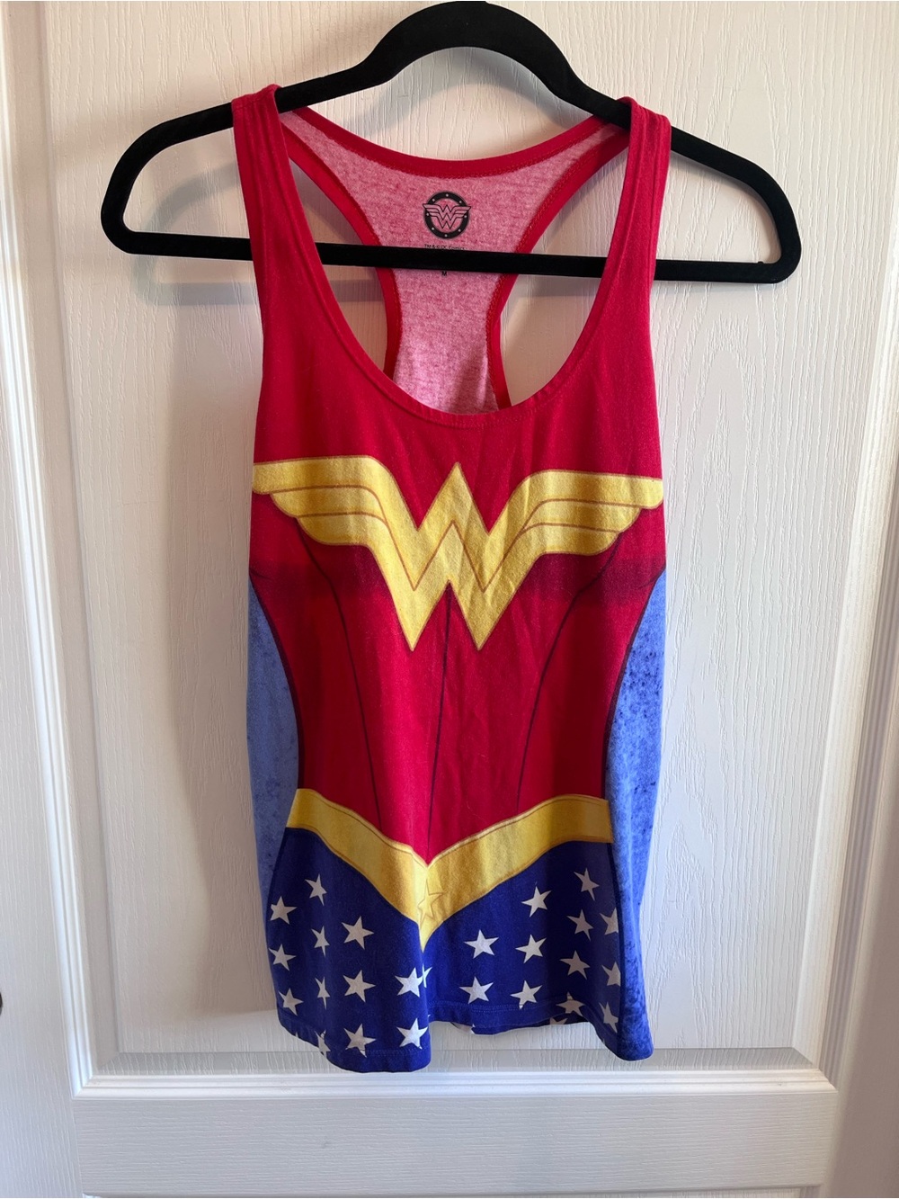 Wonder Woman Red & Blue Tank Top - Women's Graphic Racerback